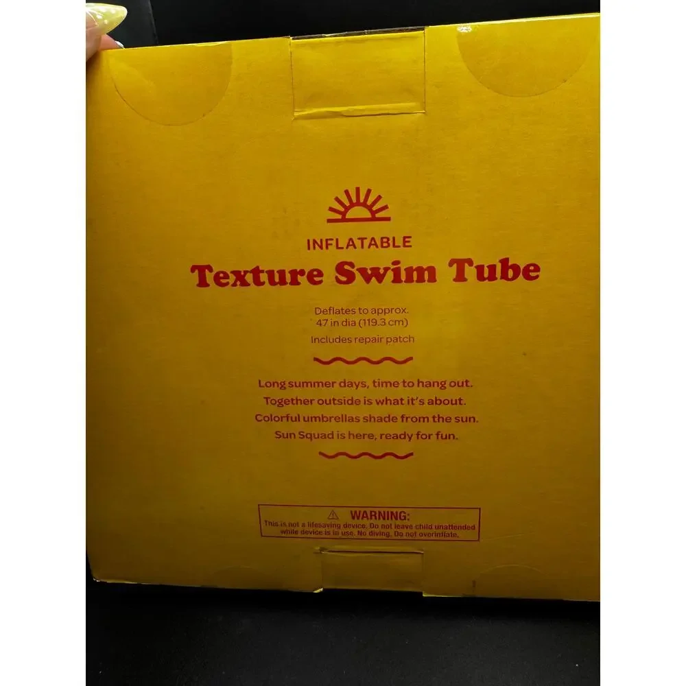 5/$25 NWT Sun Squad Textured Swim Ring 42 inches